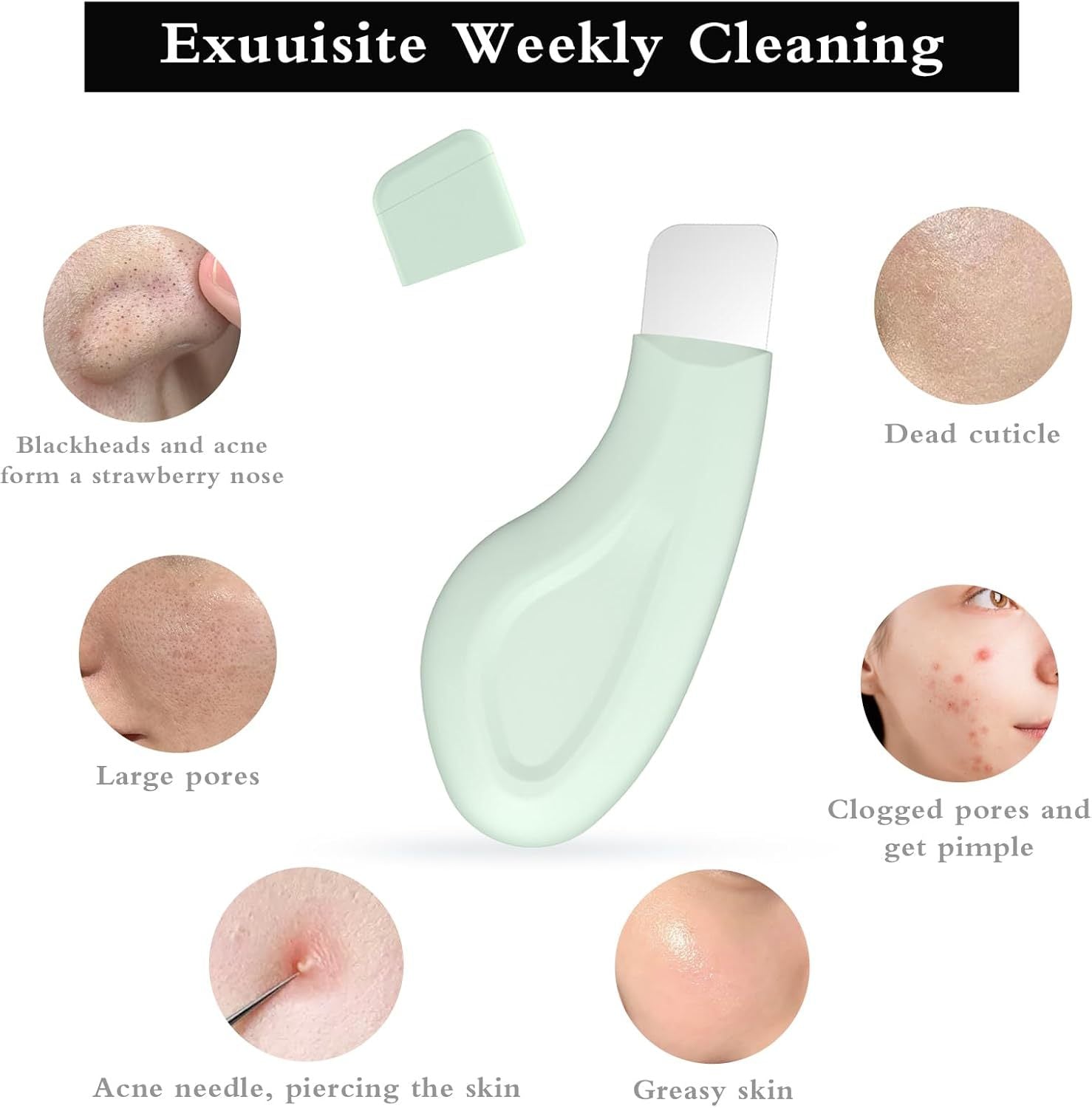 JMT-099530 Stainless Steel Pore Scraper and Blackhead Remover Tool for Effective Skin Care