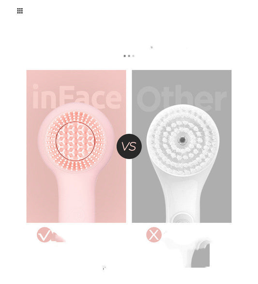 JMT-100682 Electric Back Massage Brush with 4 Rotating Heads, Waterproof Bathing Tool for Skin Exfoliation and Cleaning