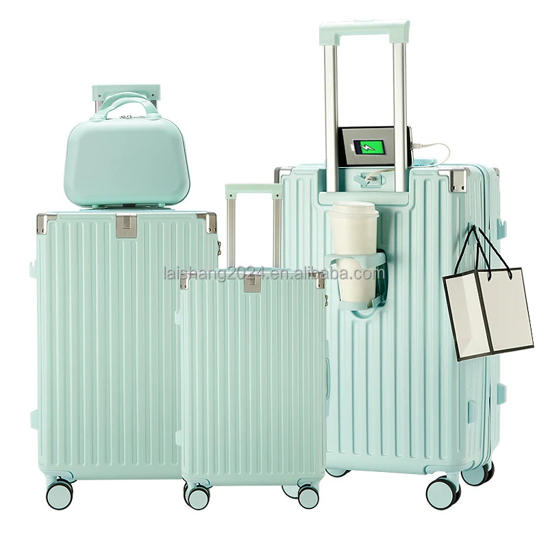 JMT-100746 Lightweight ABS Trolley Bag Set for Travel - 3kg Carry-On Suitcase with Wheels