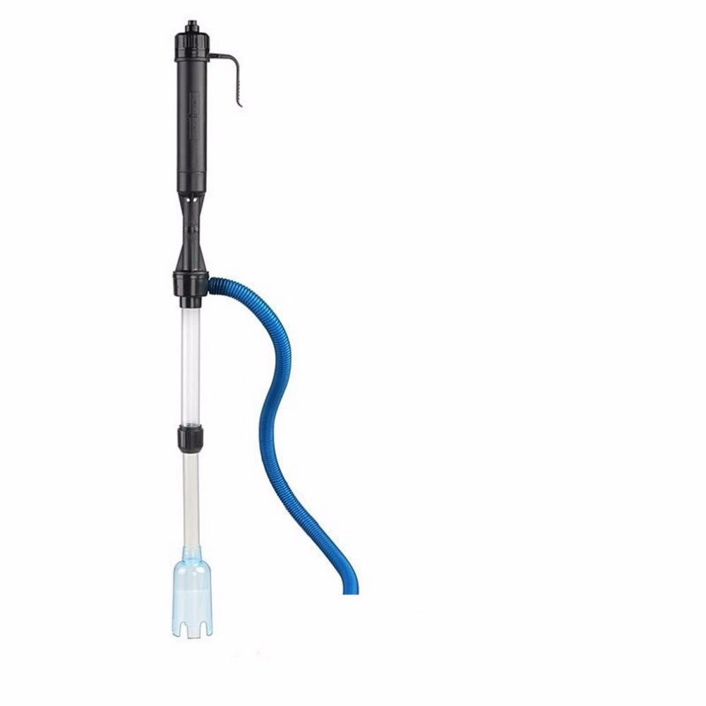 JMT-100874 Aquarium Gravel Cleaner Siphon with Adjustable Height and Dual Suction Tubes, Suitable for Aquariums up to 52cm Deep, Includes Hose and Filter Bag