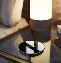JMT-100874 Mirror Round Wireless Charger - 5W Acrylic, Micro USB, Private Mode, Lightweight Design