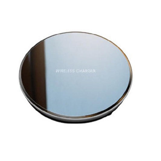 JMT-100874 Mirror Round Wireless Charger - 5W Acrylic, Micro USB, Private Mode, Lightweight Design