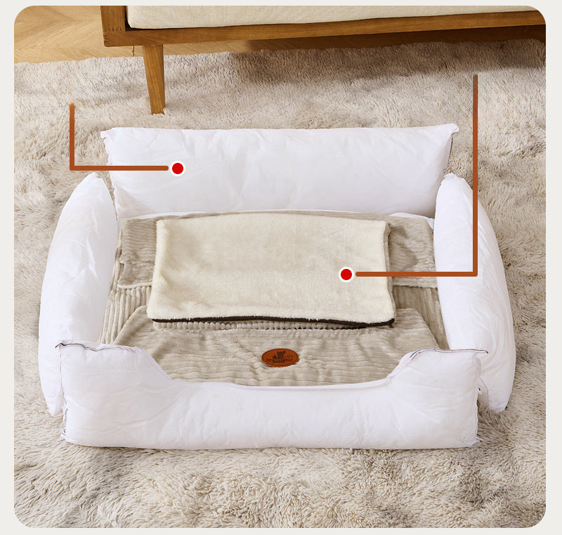 JMT-101002 All-Season Dog Bed with Removable and Washable Cover for Small and Medium Dogs