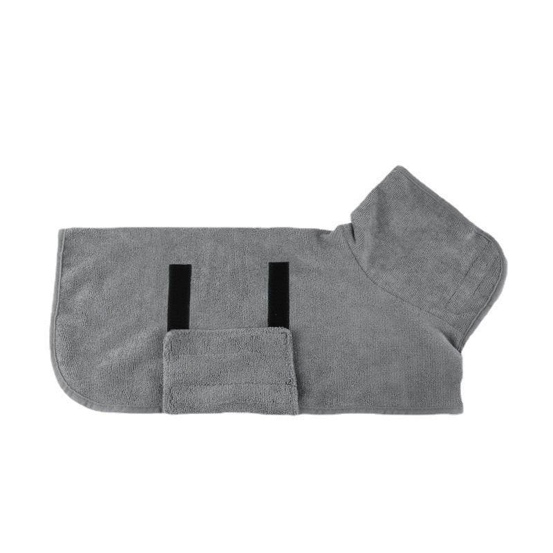 JMT-101322 Fast Drying Microfiber Pet Bathrobe for Small to Large Dogs with Adjustable Towel Grooming Coat