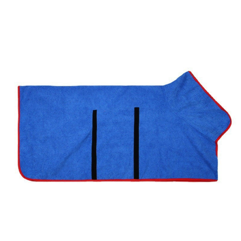 JMT-101322 Fast Drying Microfiber Pet Bathrobe for Small to Large Dogs with Adjustable Towel Grooming Coat