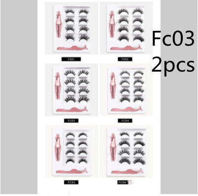 JMT-101962 3 Pairs of Magnetic False Eyelashes with Liquid Eyeliner and 3D Technology
