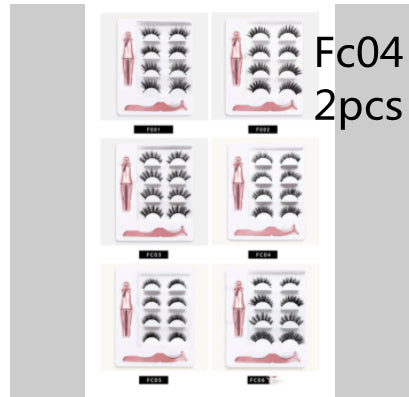 JMT-101962 3 Pairs of Magnetic False Eyelashes with Liquid Eyeliner and 3D Technology