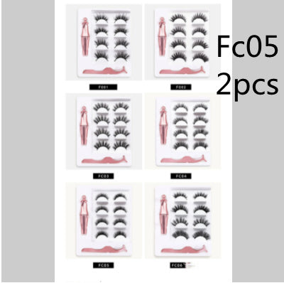 JMT-101962 3 Pairs of Magnetic False Eyelashes with Liquid Eyeliner and 3D Technology