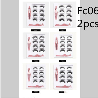 JMT-101962 3 Pairs of Magnetic False Eyelashes with Liquid Eyeliner and 3D Technology