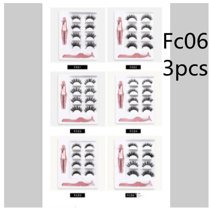 JMT-101962 3 Pairs of Magnetic False Eyelashes with Liquid Eyeliner and 3D Technology