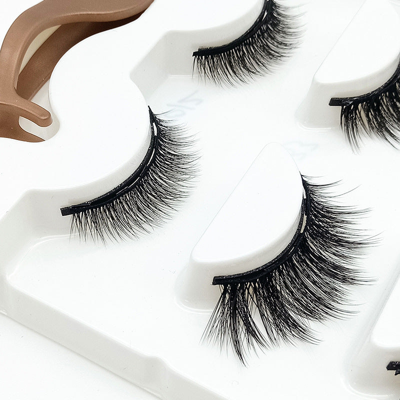 JMT-101962 3 Pairs of Magnetic False Eyelashes with Liquid Eyeliner and 3D Technology