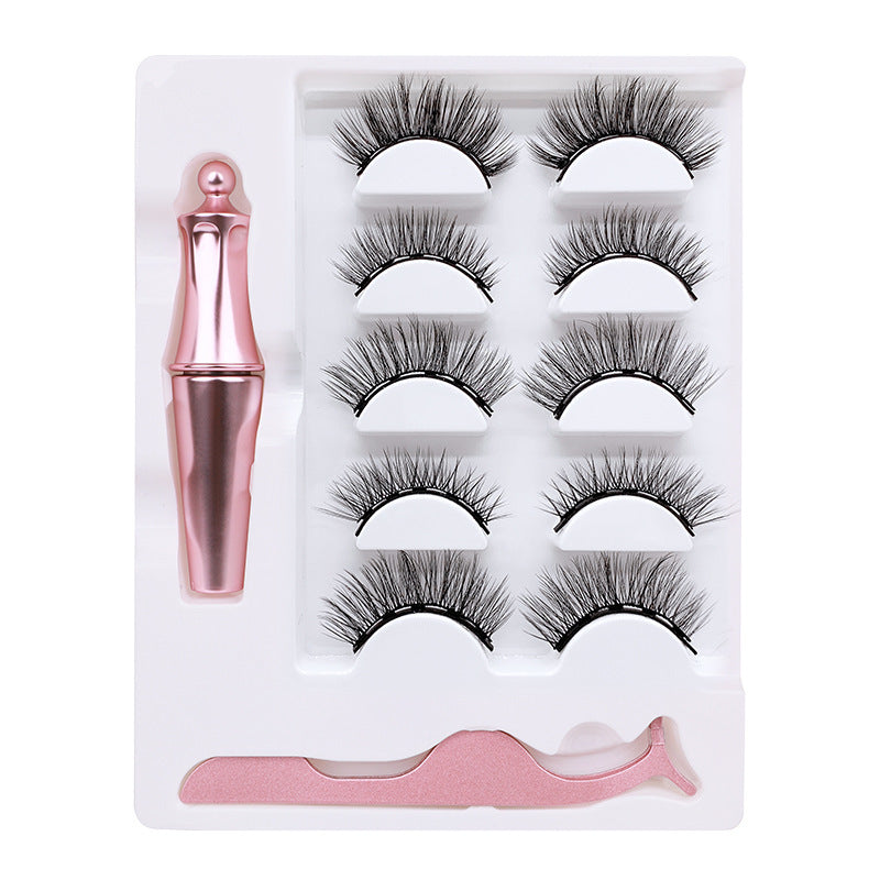 JMT-101962 3 Pairs of Magnetic False Eyelashes with Liquid Eyeliner and 3D Technology