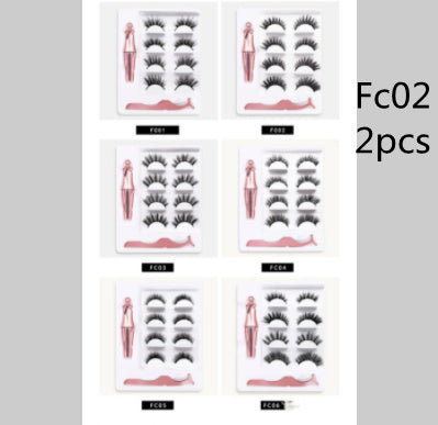 JMT-101962 3 Pairs of Magnetic False Eyelashes with Liquid Eyeliner and 3D Technology