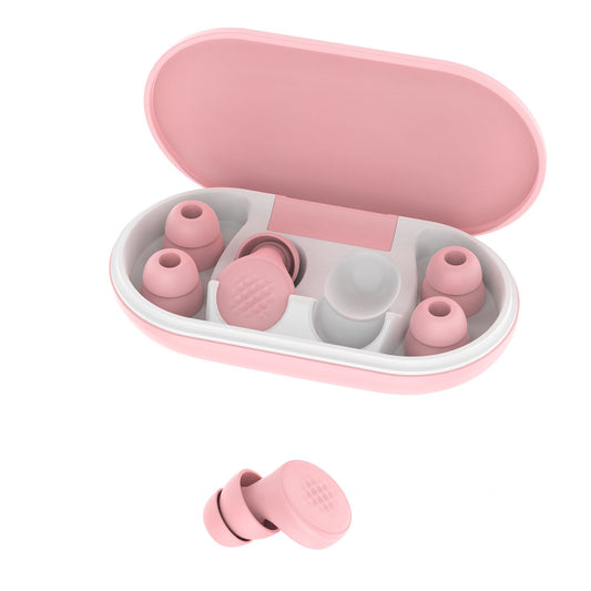 JMT-102026 Comfortable Silicone Earplugs for Sleep - Noise Reduction in Milky White, Black, Lavender, and Pink