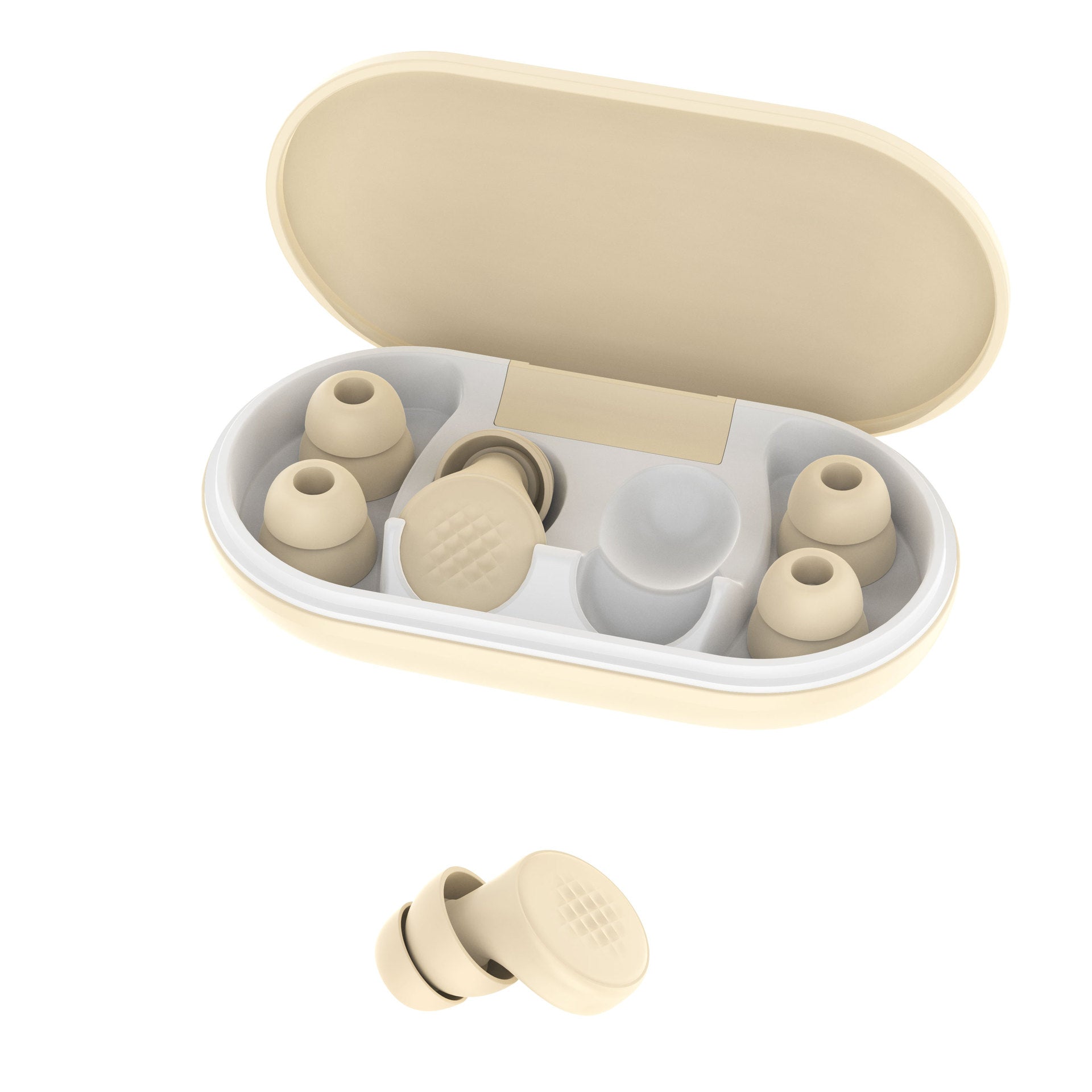 JMT-102026 Comfortable Silicone Earplugs for Sleep - Noise Reduction in Milky White, Black, Lavender, and Pink
