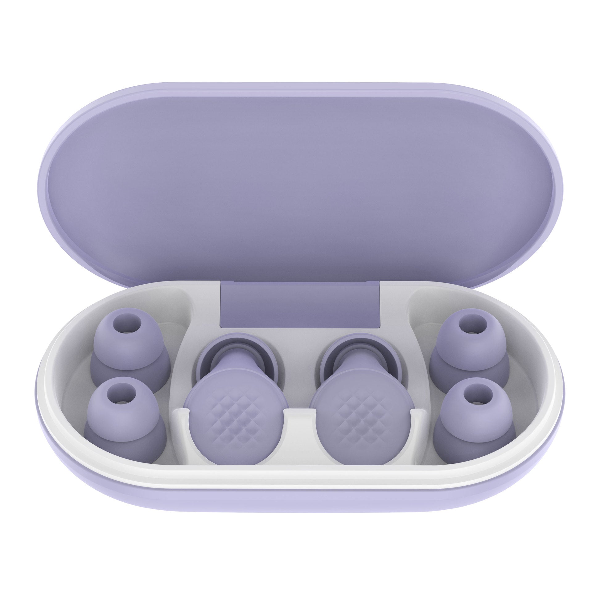 JMT-102026 Comfortable Silicone Earplugs for Sleep - Noise Reduction in Milky White, Black, Lavender, and Pink