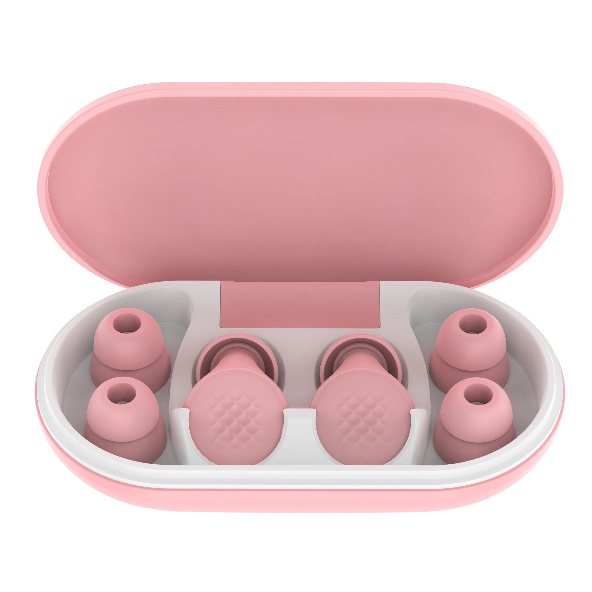 JMT-102026 Comfortable Silicone Earplugs for Sleep - Noise Reduction in Milky White, Black, Lavender, and Pink