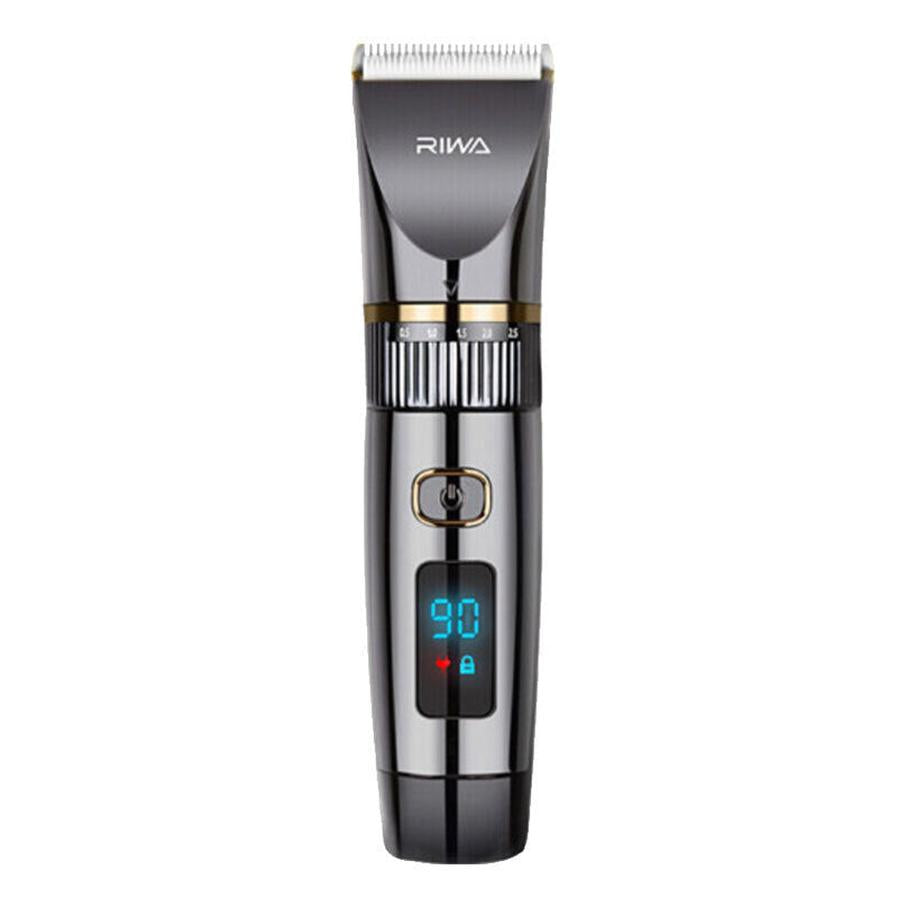 JMT-102090 Electric Hair Clipper with Titanium and Ceramic Blades, Waterproof Design, LED Display, and Rechargeable Battery