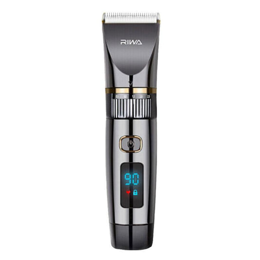 JMT-102090 Electric Hair Clipper with Titanium and Ceramic Blades, Waterproof Design, LED Display, and Rechargeable Battery