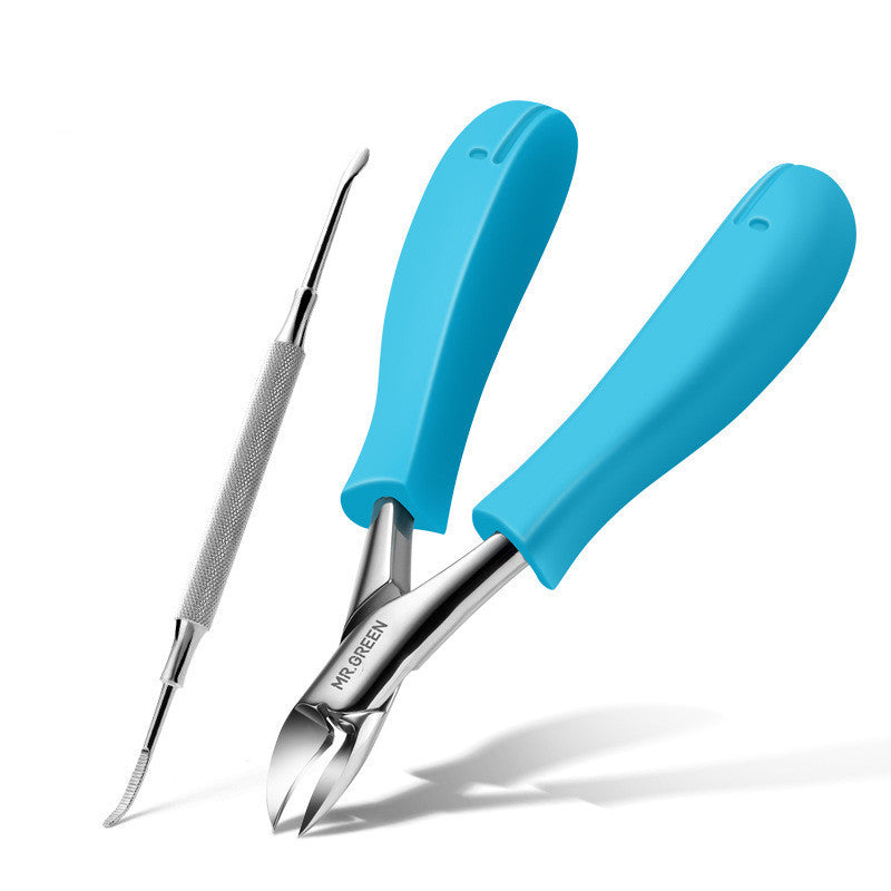 JMT-102154 Single Thick Gray Toenail Clipper with ABS Resin Handle and Stainless Steel Blades