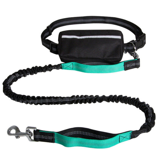 JMT-102346 Reflective Retractable Nylon Dog Leash for Large Breeds - Hands-Free Design in Multiple Colors