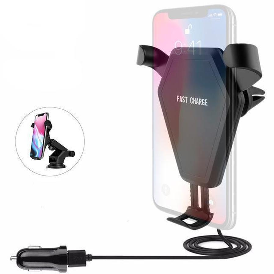 JMT-102538 Gravity Car Wireless Charger for iPhone X and Compatible Devices, Fast Charging 10W & 7.5W