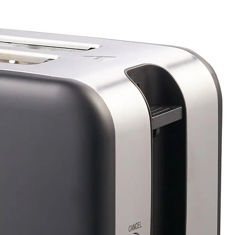 JMT-102794 Retro 2 Slice Portable Black Stainless Steel Toaster