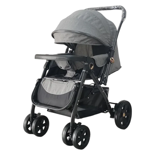 JMT-102858 Bidirectional Navy Blue Baby Stroller for Newborns - Portable Push Chair for Children