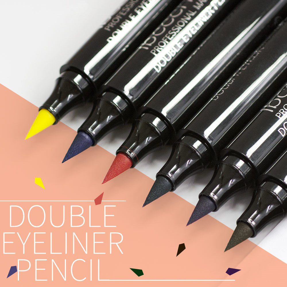 JMT-102986 Two-Color Double-Headed Eyeliner Stamp Pen for Easy Precision Application