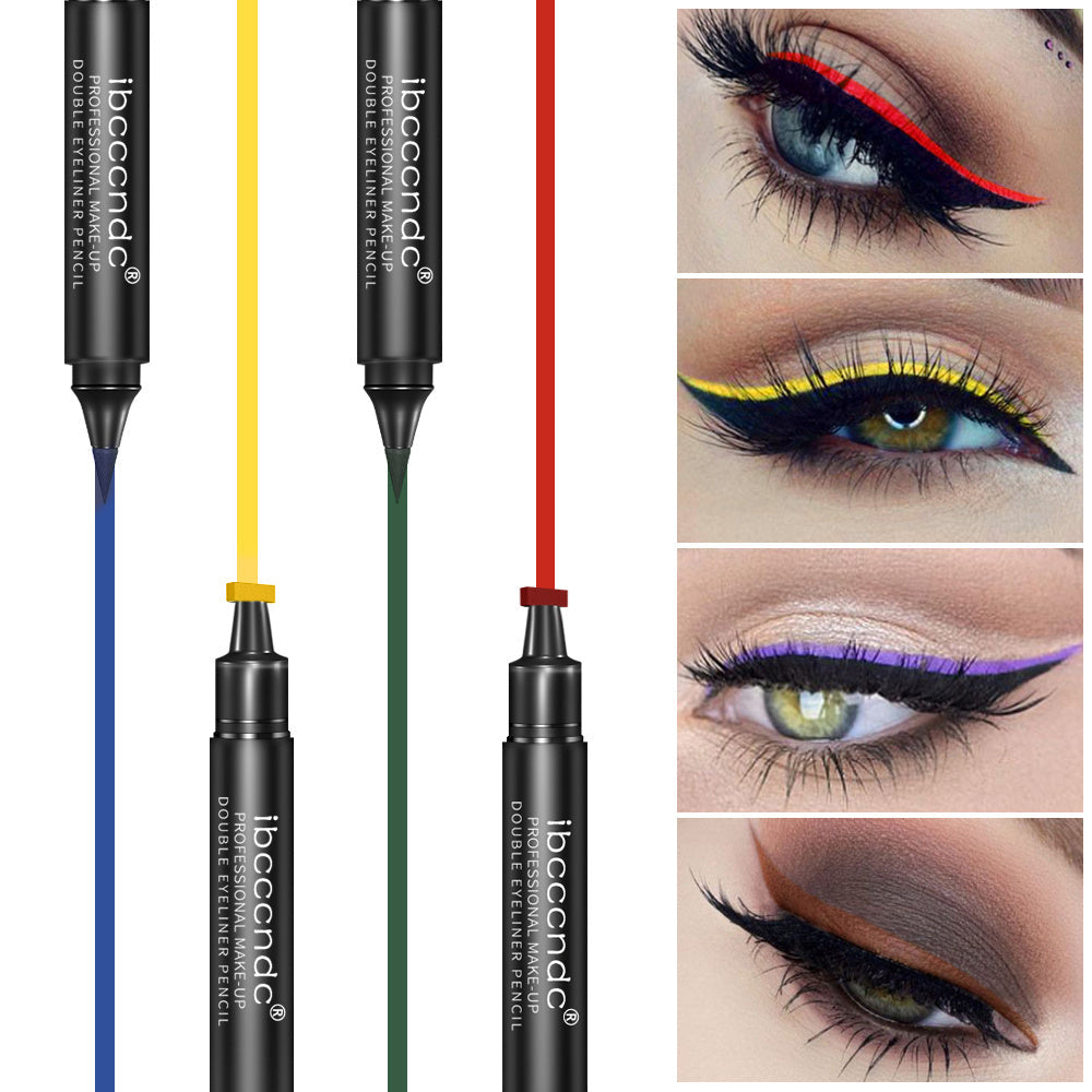 JMT-102986 Two-Color Double-Headed Eyeliner Stamp Pen for Easy Precision Application