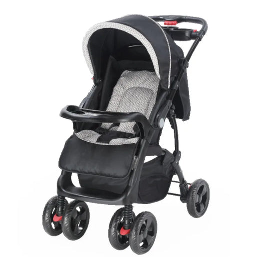 JMT-103178 Lightweight Multi-Function Foldable Baby Stroller with Adjustable Canopy and Storage Basket