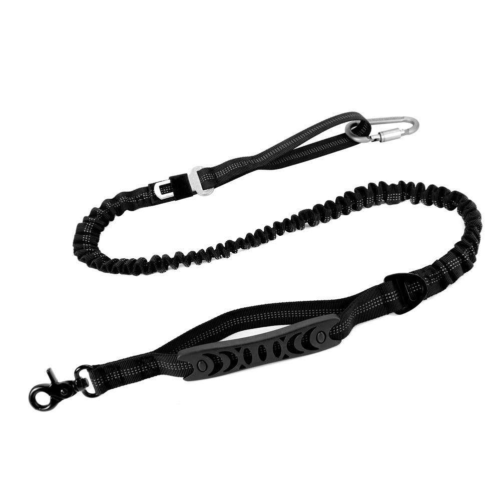 JMT-103498 Adjustable 4-6 FT Bungee Dog Leash with Car Seatbelt, Heavy Duty Reflective Design for Large and Medium Dogs