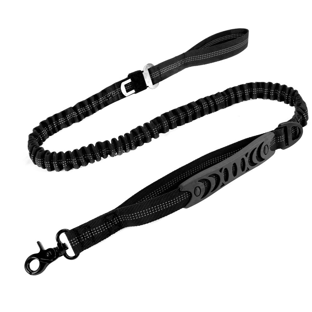 JMT-103498 Adjustable 4-6 FT Bungee Dog Leash with Car Seatbelt, Heavy Duty Reflective Design for Large and Medium Dogs