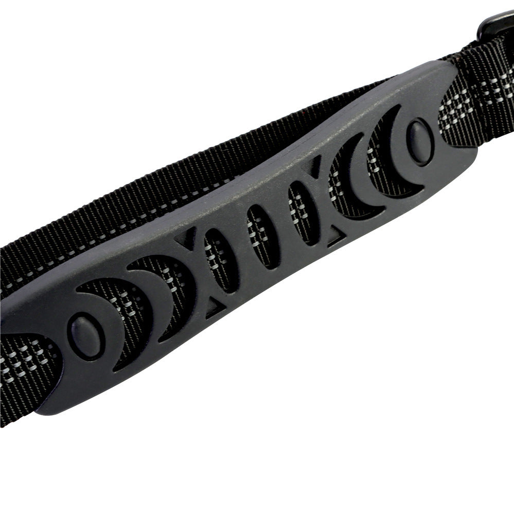 JMT-103498 Adjustable 4-6 FT Bungee Dog Leash with Car Seatbelt, Heavy Duty Reflective Design for Large and Medium Dogs