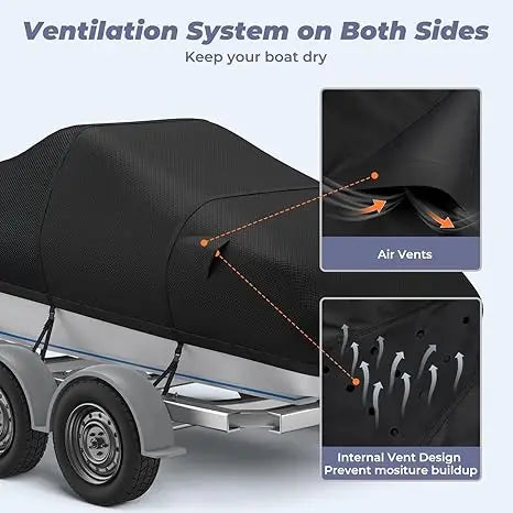 JMT-103626 Durable Marine Grade Waterproof Cover for Boats, UV Resistant Protection