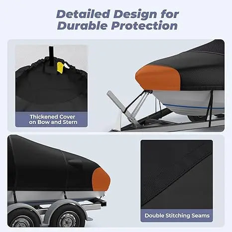 JMT-103626 Durable Marine Grade Waterproof Cover for Boats, UV Resistant Protection