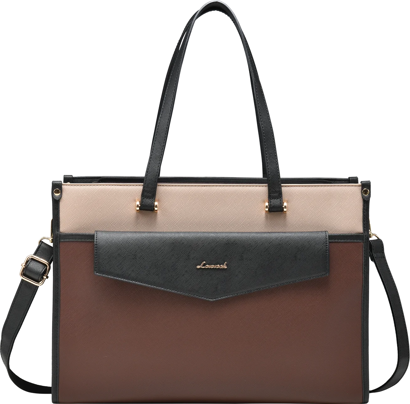 JMT-103818 Versatile 2-in-1 Laptop Tote and Shoulder Bag for Women, Ideal for Work, Travel, and School