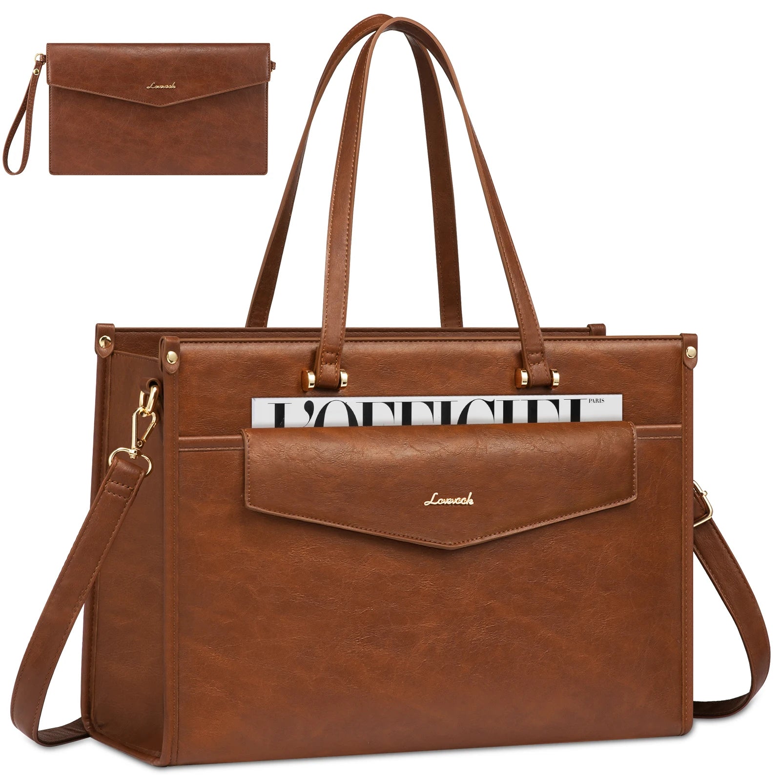 JMT-103818 Versatile 2-in-1 Laptop Tote and Shoulder Bag for Women, Ideal for Work, Travel, and School