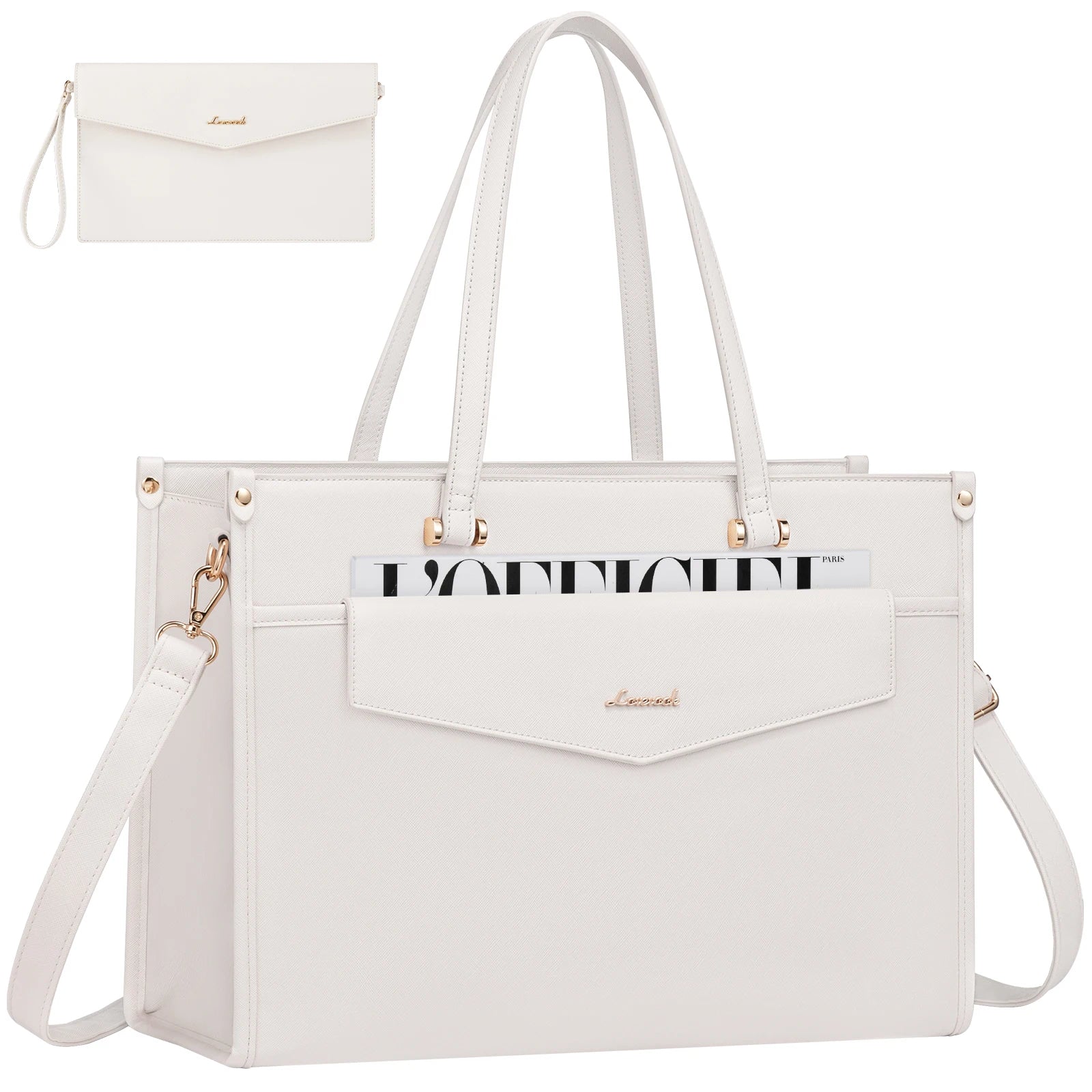 JMT-103818 Versatile 2-in-1 Laptop Tote and Shoulder Bag for Women, Ideal for Work, Travel, and School