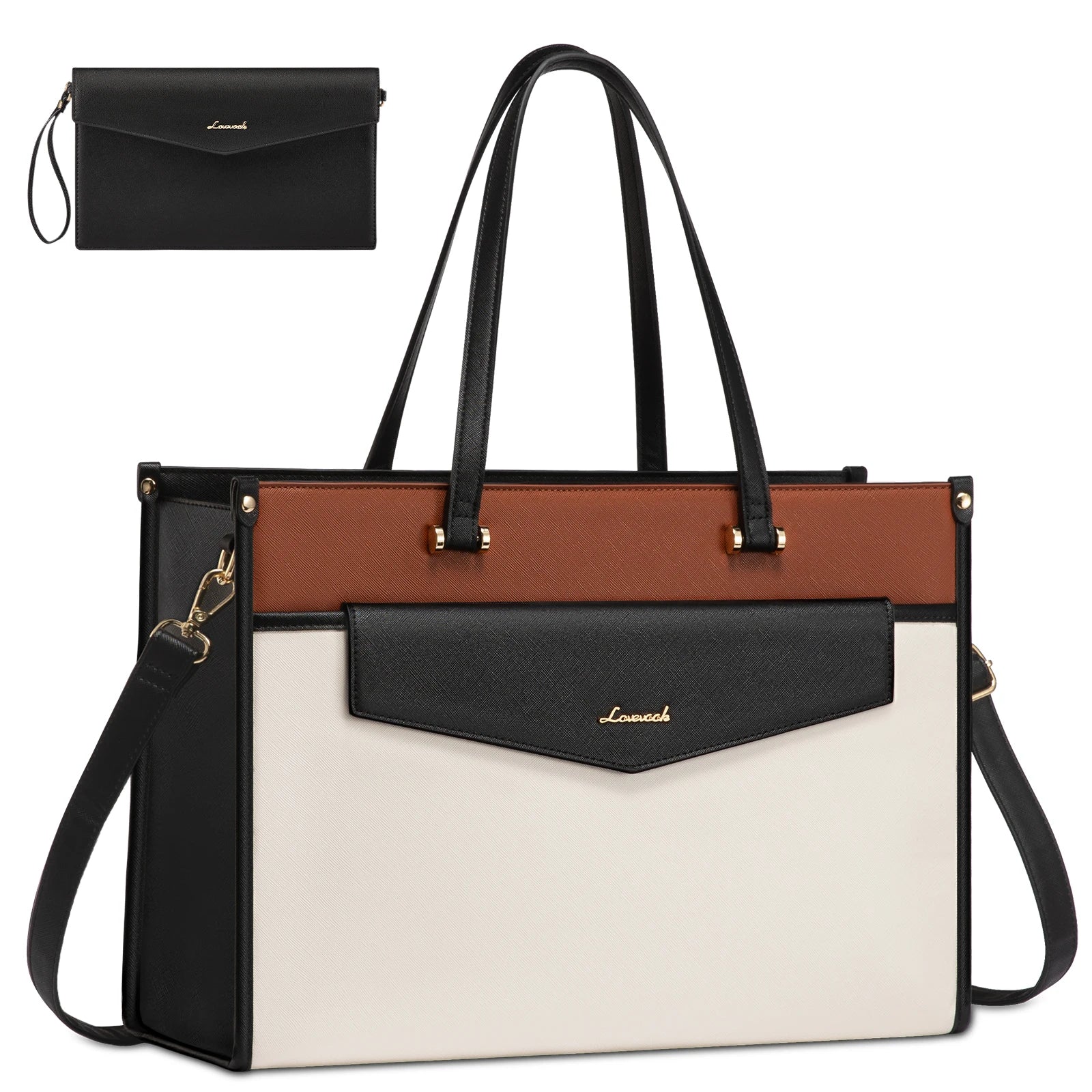 JMT-103818 Versatile 2-in-1 Laptop Tote and Shoulder Bag for Women, Ideal for Work, Travel, and School