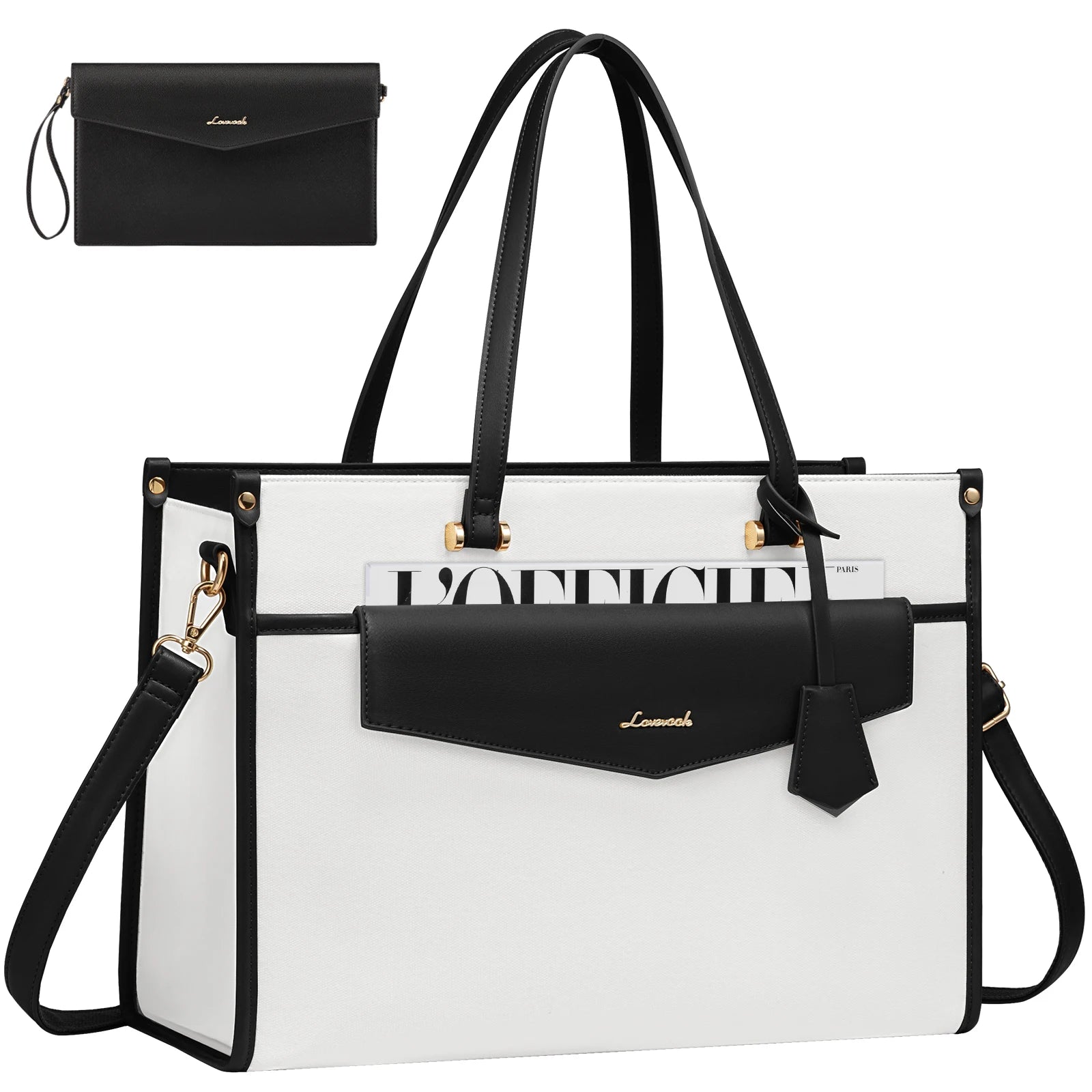 JMT-103818 Versatile 2-in-1 Laptop Tote and Shoulder Bag for Women, Ideal for Work, Travel, and School