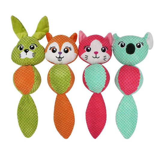 JMT-104970 Cute Plush Rabbit and Squirrel Chew Toys for Dogs - Soft Anti-Bite Fabric