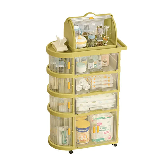 JMT-105098 5-Tier Rolling Utility Organiser Cart with Drawers for Kitchen and Makeup Storage