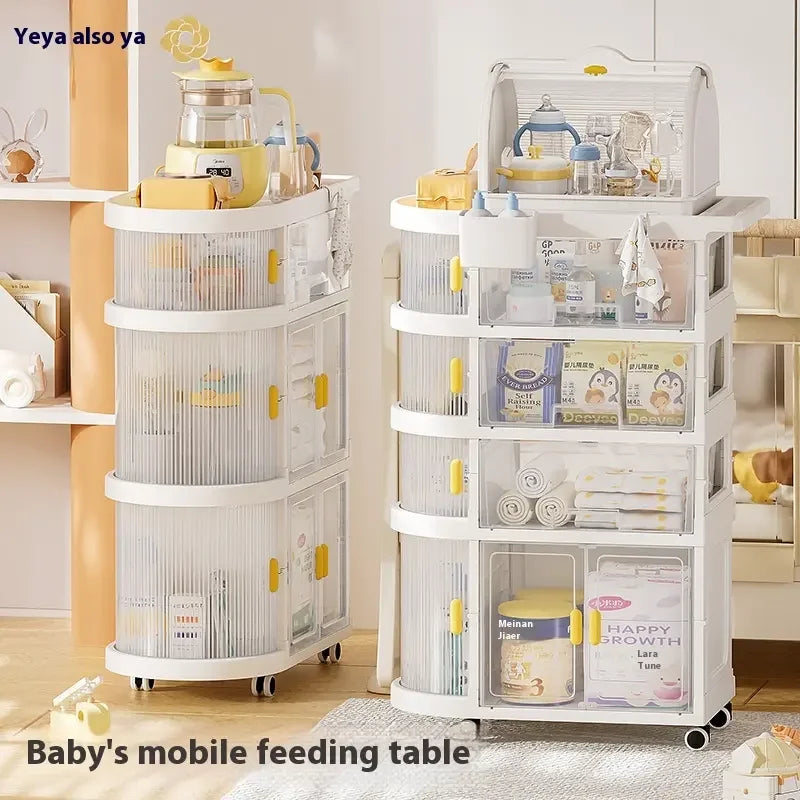 JMT-105098 5-Tier Rolling Utility Organiser Cart with Drawers for Kitchen and Makeup Storage