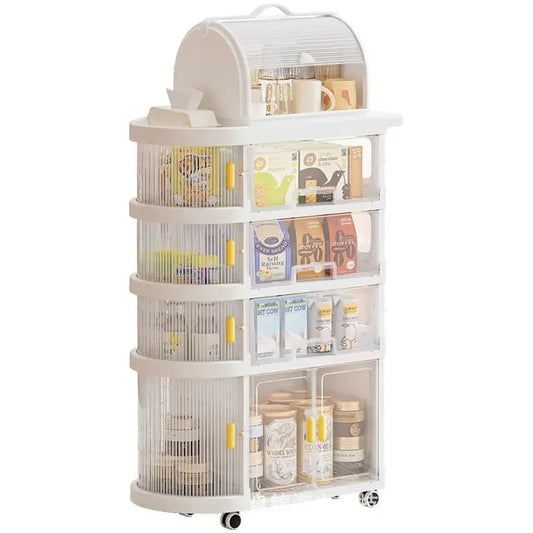 JMT-105098 5-Tier Rolling Utility Organiser Cart with Drawers for Kitchen and Makeup Storage
