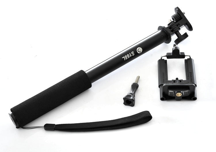 JMT-105162 Aluminum Alloy Mobile Phone Selfie Stick - Adjustable Length & Compact Design in Black, Red, and Local Gold