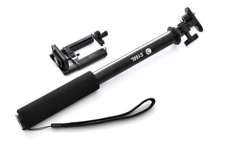 JMT-105162 Aluminum Alloy Mobile Phone Selfie Stick - Adjustable Length & Compact Design in Black, Red, and Local Gold