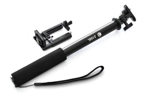 JMT-105162 Aluminum Alloy Mobile Phone Selfie Stick - Adjustable Length & Compact Design in Black, Red, and Local Gold