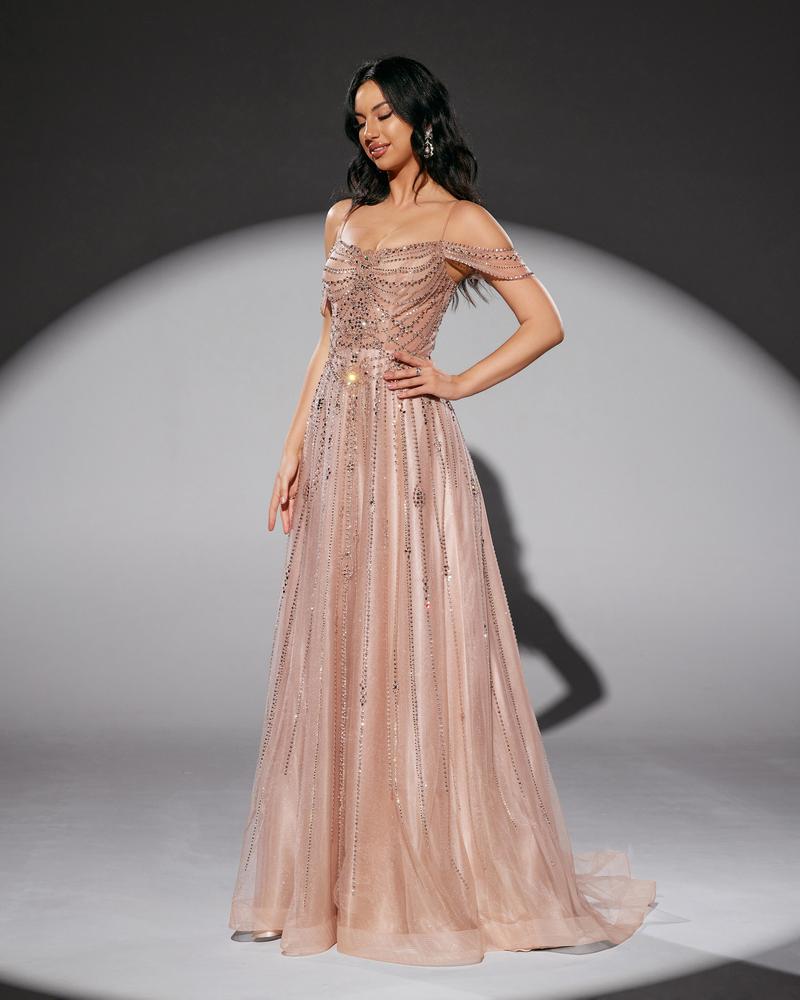 JMT-105226 Elegant Pink Evening Dress - Model SH0213 for Women