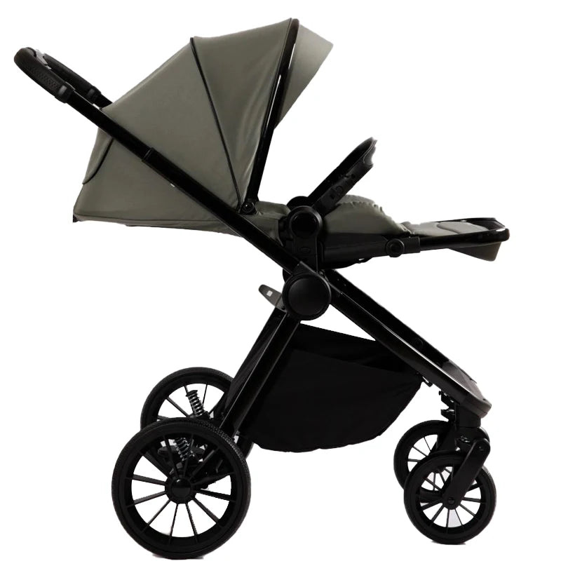 JMT-105290 Versatile Foldable 3-in-1 Baby Stroller with PU Linen Fabric for Ages 3+